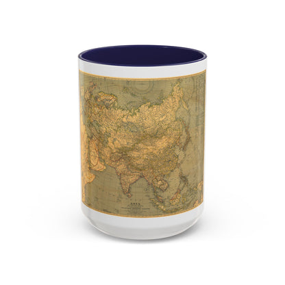 Asia and Adjacent Regions (1933) (Map) Accent Coffee Mug