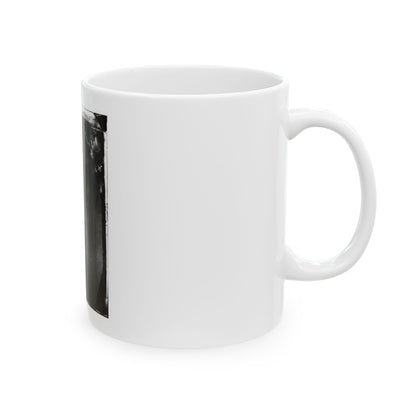 Washington Navy Yard, D.C. Edman Spangler, A  Conspirator,  Manacled (U.S. Civil War) White Coffee Mug