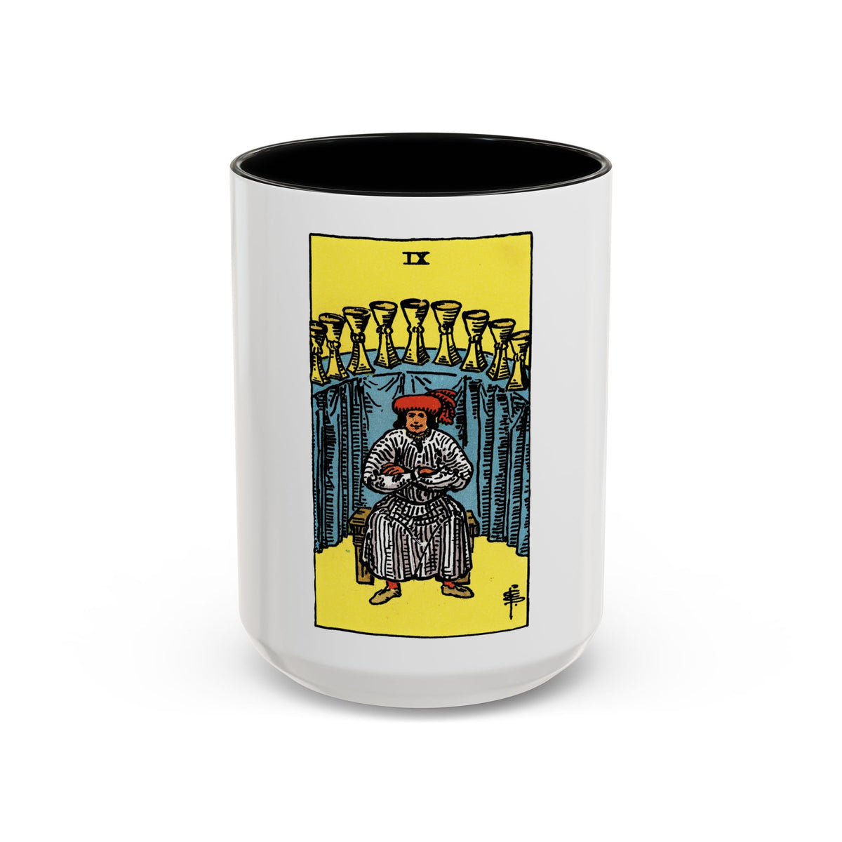 The 9 of Cups (Tarot Card) Accent Coffee Mug