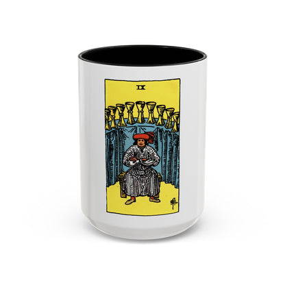 The 9 of Cups (Tarot Card) Accent Coffee Mug