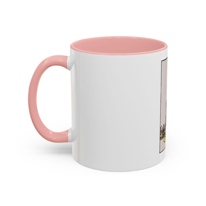 The 4 of Pentacles (Tarot Card) Accent Coffee Mug