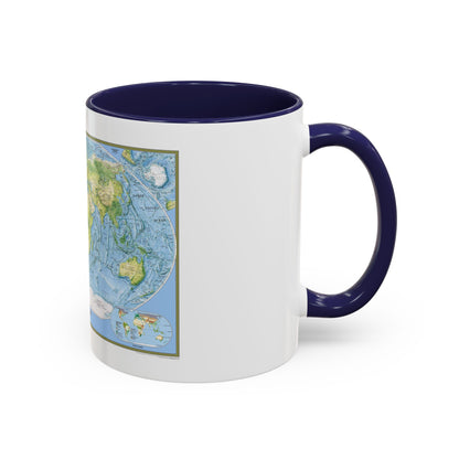 World Map - Physical (2005) (Map) Accent Coffee Mug