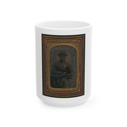 Unidentified African American Soldier In Union Uniform (U.S. Civil War) White Coffee Mug
