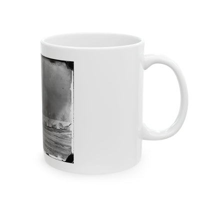 Washington, D.C. Hospital Tents At Camp Carver, With Columbian College Building (U.S. Civil War) White Coffee Mug