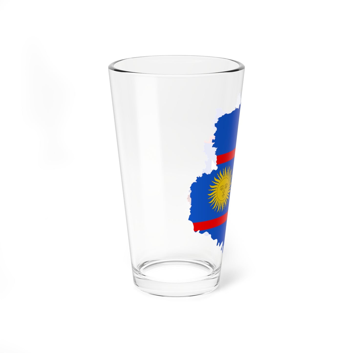 Flag-map of Vinnytsia Oblast (Ukraine) Pint Glass 16oz