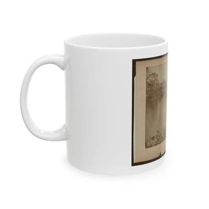 Military Construction In Northern Virginia  Raft Of Blanket Boats Ferrying Men Across The Potomac River (U.S. Civil War) White Coffee Mug