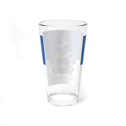 Flag of Szigliget variant (Hungary) Pint Glass 16oz