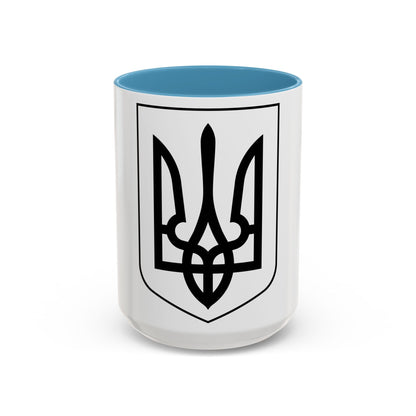 Lesser Coat of Arms of Ukraine 2 - Accent Coffee Mug