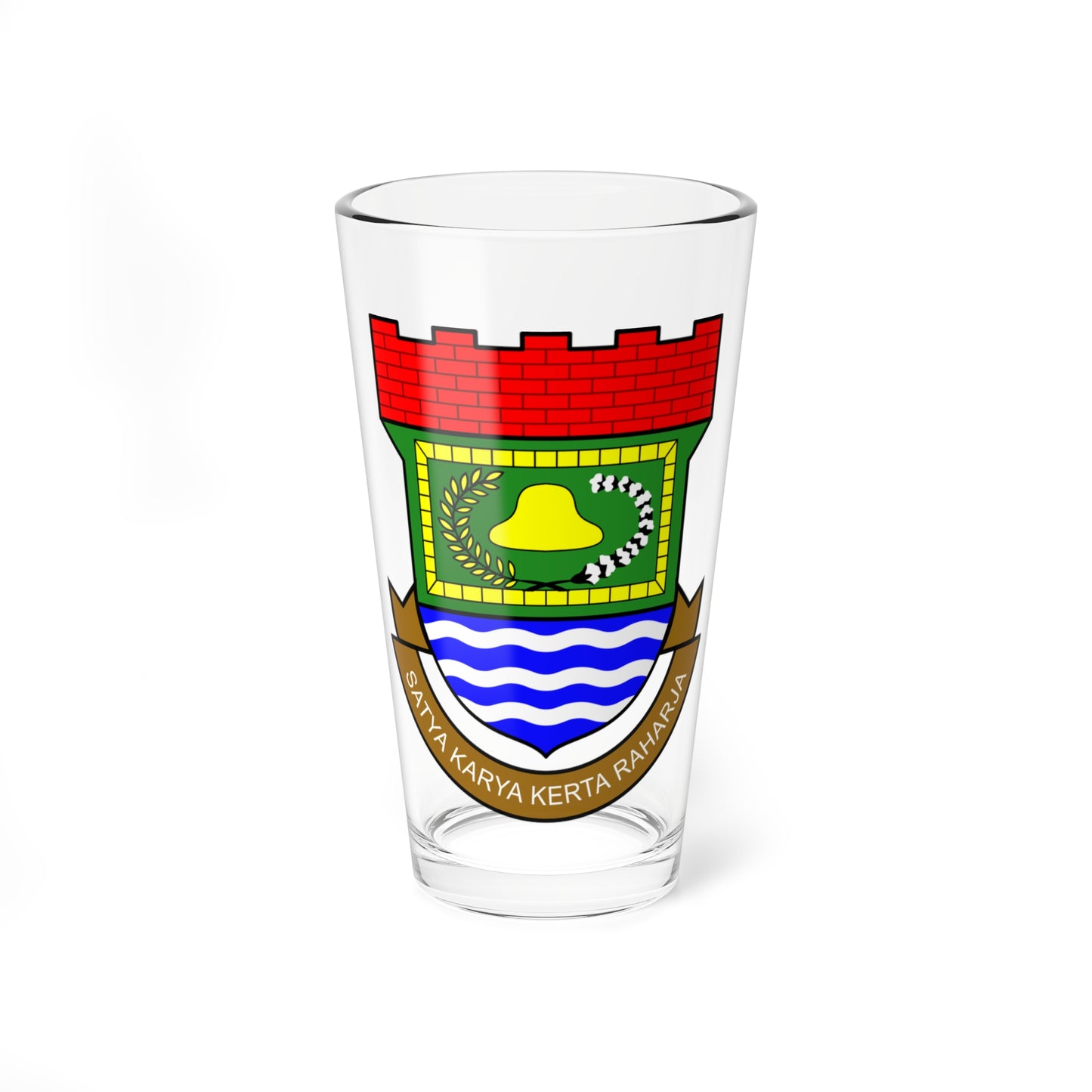 Seal of Tangerang Regency (Indonesia) (Coat of Arms) Pint Glass 16oz