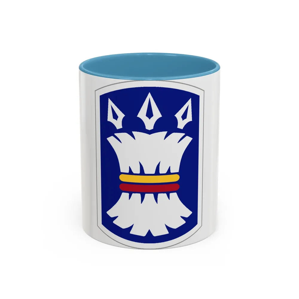 157TH INFANTRY BRIGADE (U.S. Army) Accent Coffee Mug-11oz-Light Blue-Go Mug Yourself