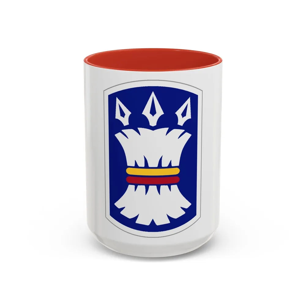 157TH INFANTRY BRIGADE (U.S. Army) Accent Coffee Mug-15oz-Red-Go Mug Yourself