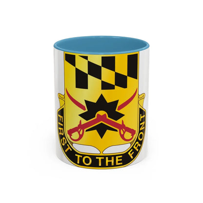 158 Cavalry Regiment (U.S. Army) Accent Coffee Mug-11oz-Light Blue-Go Mug Yourself