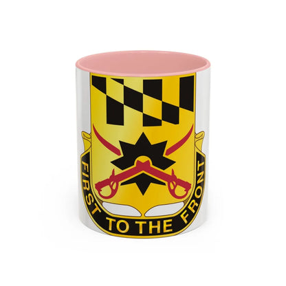 158 Cavalry Regiment (U.S. Army) Accent Coffee Mug-11oz-Pink-Go Mug Yourself