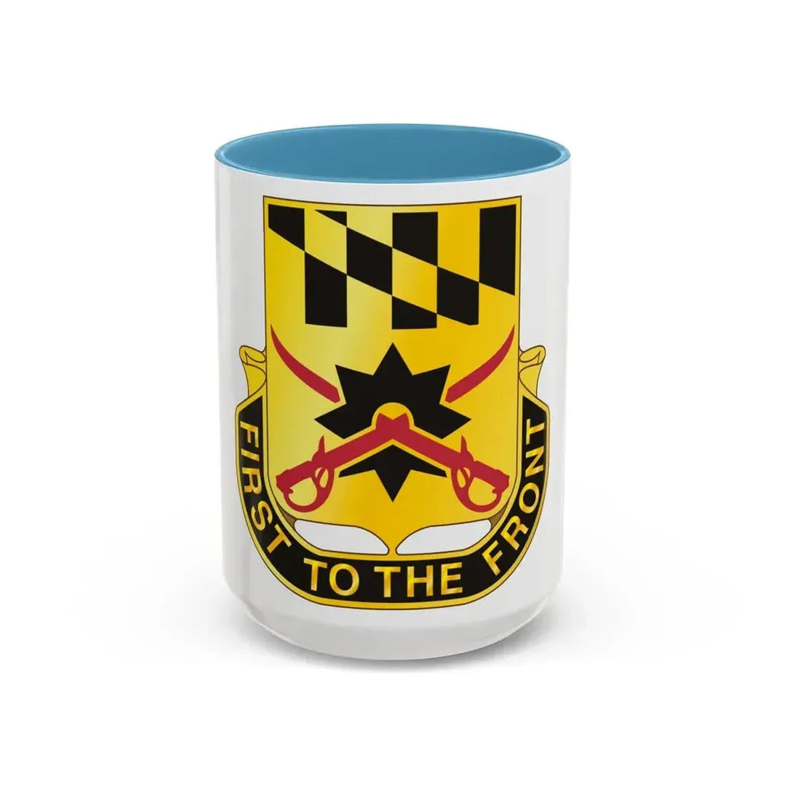 158 Cavalry Regiment (U.S. Army) Accent Coffee Mug 15oz Light Blue - Go Mug Yourself