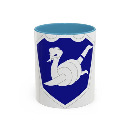158 Maneuver Enhancement Brigade (U.S. Army) Accent Coffee Mug 11oz Light Blue - Go Mug Yourself