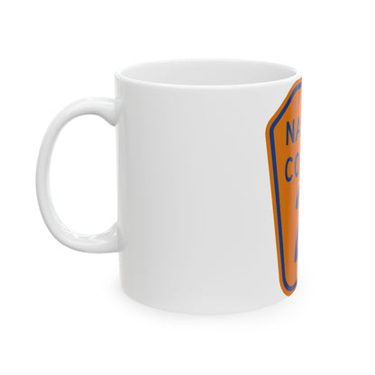 Nassau County 21 NY (New York) (Road Sign) White Coffee Mug