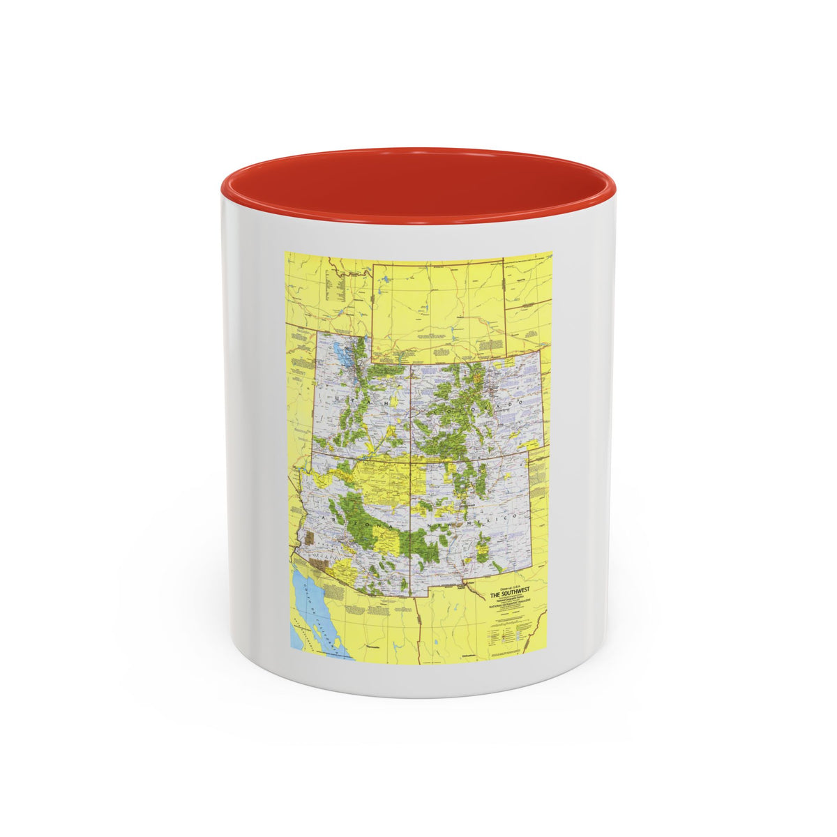 USA - Southwest 1 (1977) (Map) Accent Coffee Mug