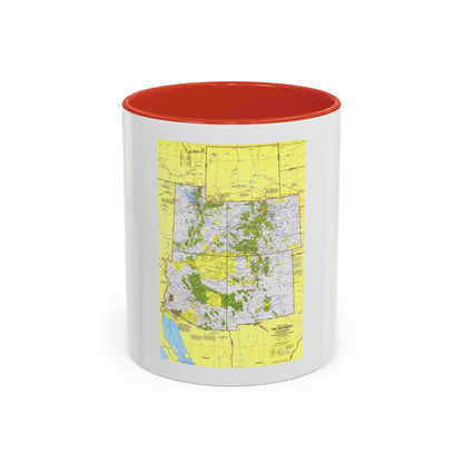 USA - Southwest 1 (1977) (Map) Accent Coffee Mug