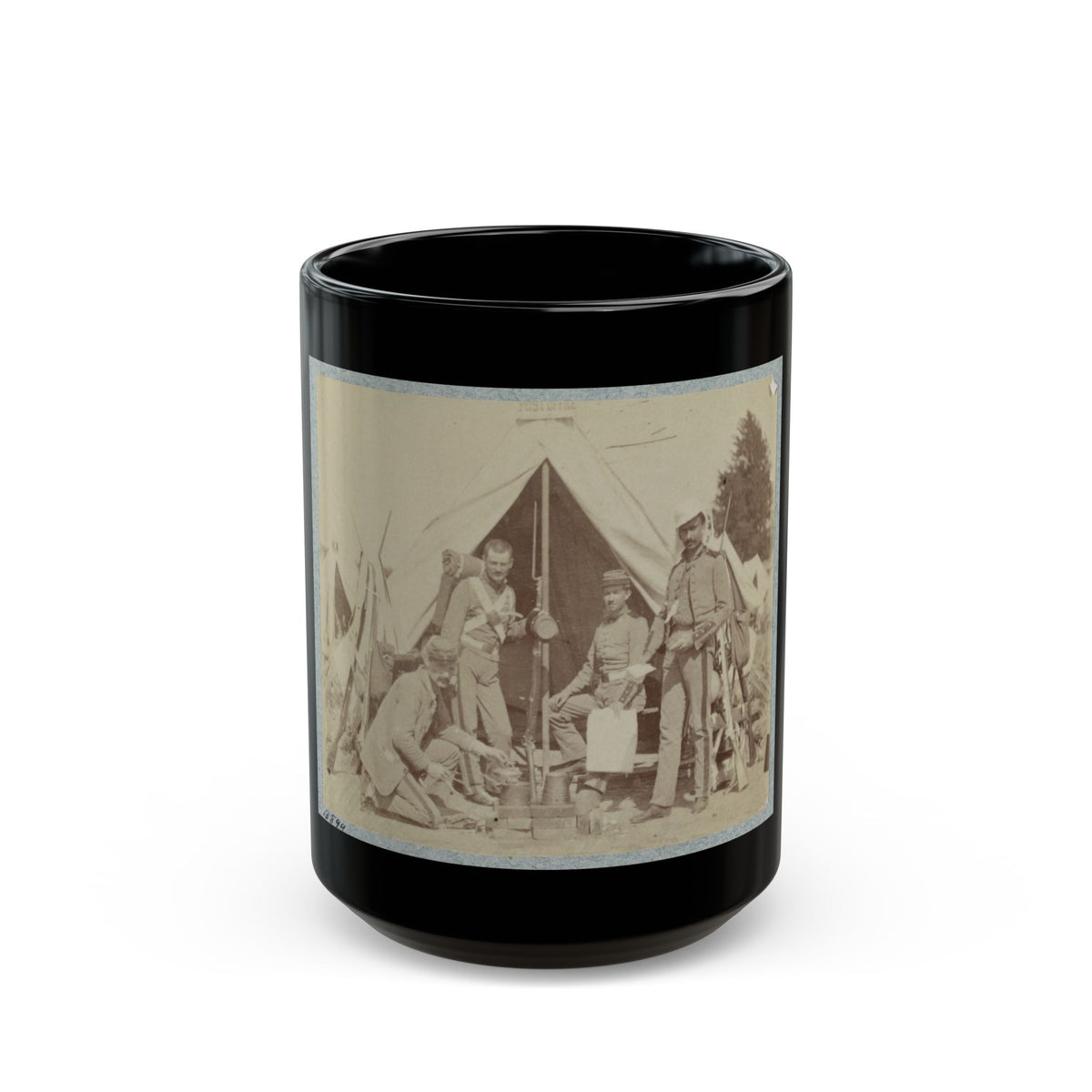 7th N.Y. State Militia, Camp Cameron, D.C., 1861 003 (U.S. Civil War) Black Coffee Mug