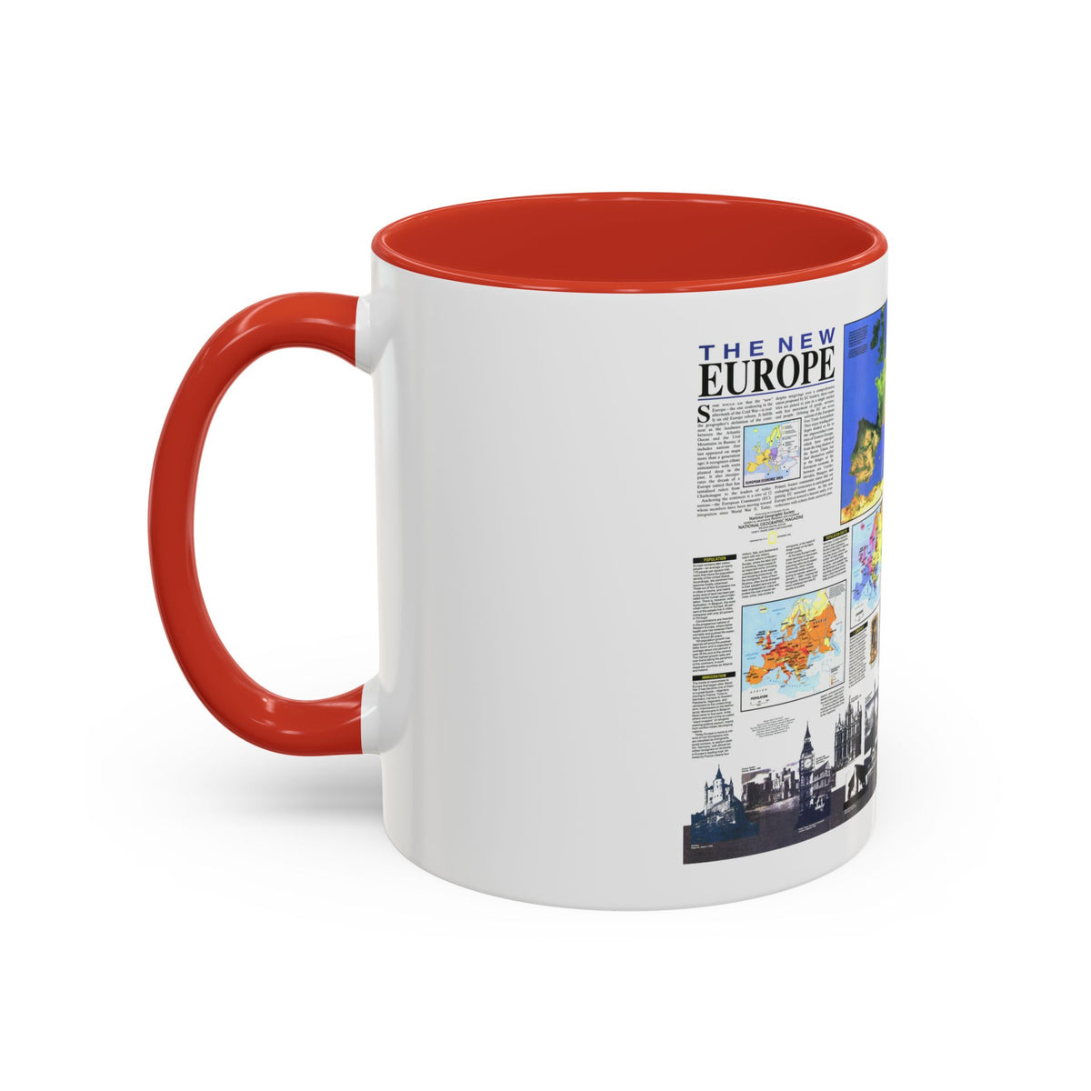 Europe, The New (1992) (Map) Accent Coffee Mug