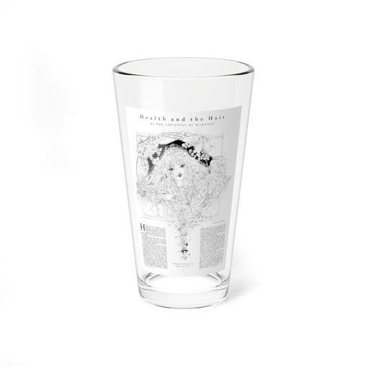 Health and the Hair, Harper's Bazaar, July 1915 - Pint Glass 16oz