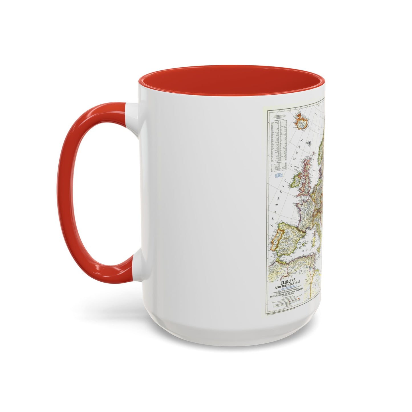 Europe and the Near East (1949) (Map) Accent Coffee Mug