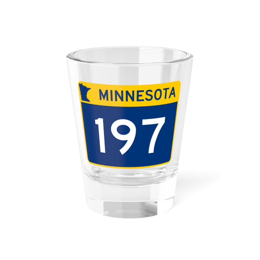 MN-197 wide (Minnesota) (Road Sign) Shot Glass 1.5oz