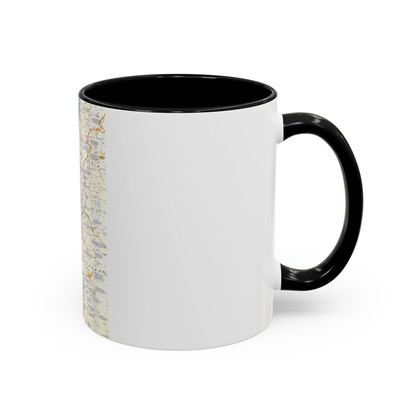 Middle East - Holy Land 1 (1989) (Map) Accent Coffee Mug