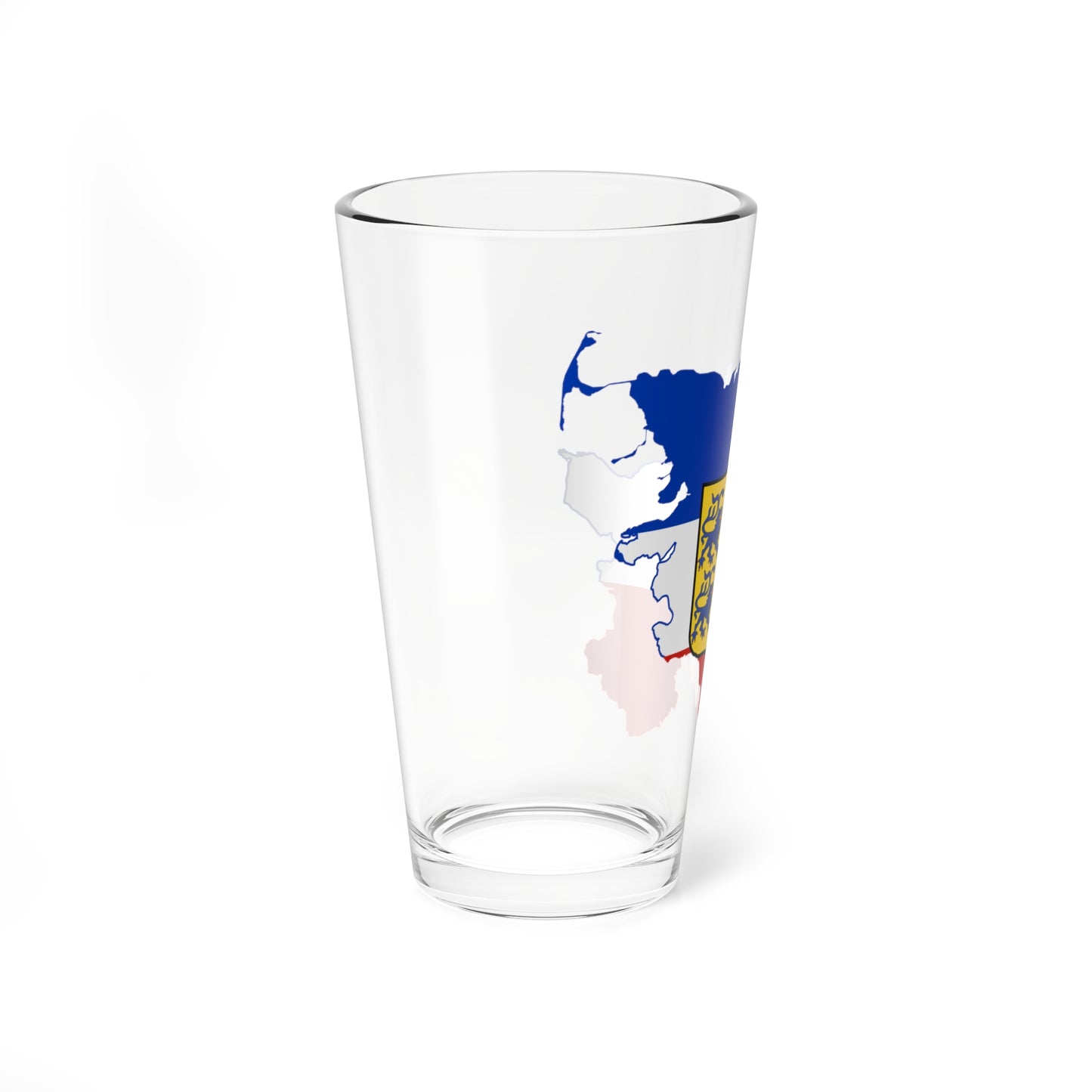 Flag map of Schleswig-Holstein (Germany) Pint Glass 16oz
