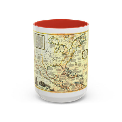 North America - Colonization and Trade (1977) (Map) Accent Coffee Mug