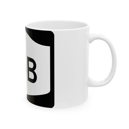 NY-18B (New York) (Road Sign) White Coffee Mug