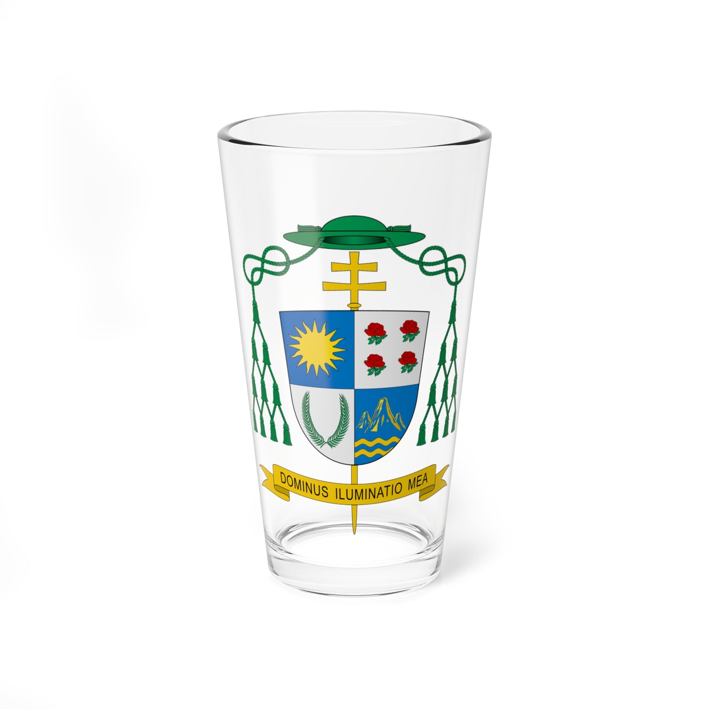 Escudo de Escudo de Paul Tschang In-nam (Spain) (Coat of Arms) Pint Glass 16oz