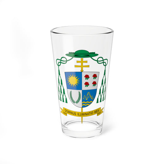 Escudo de Escudo de Paul Tschang In-nam (Spain) (Coat of Arms) Pint Glass 16oz