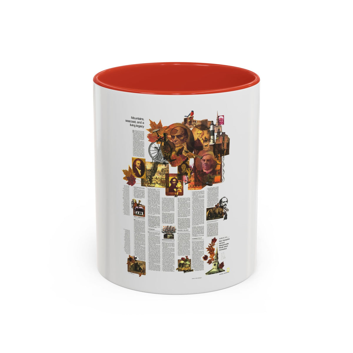 USA - Western New England 2 (1975) (Map) Accent Coffee Mug