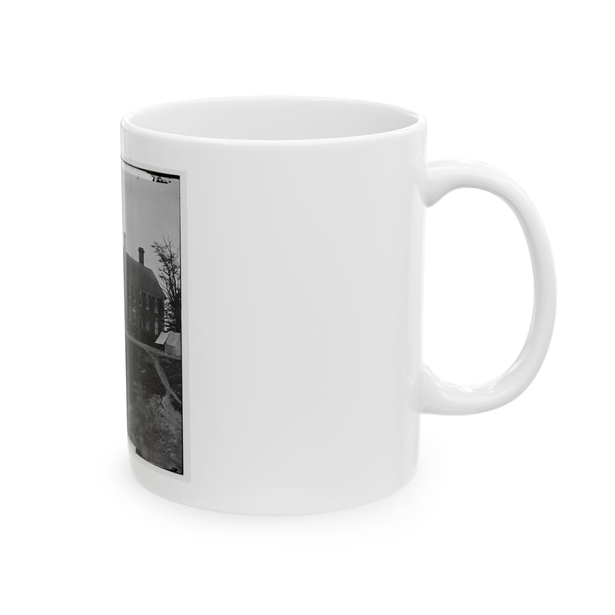 Yorktown, Va. Thomas Nelson House (Right), Used As A Hospital; In 1781 Used As A Headquarters By Lord Cornwallis (U.S. Civil War) White Coffee Mug