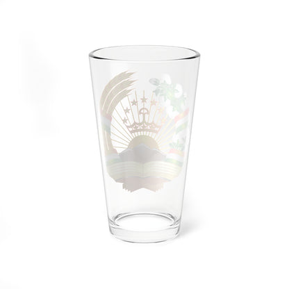 Emblem of Tajikistan 2 (Tajikistan) (Coat of Arms) Pint Glass 16oz