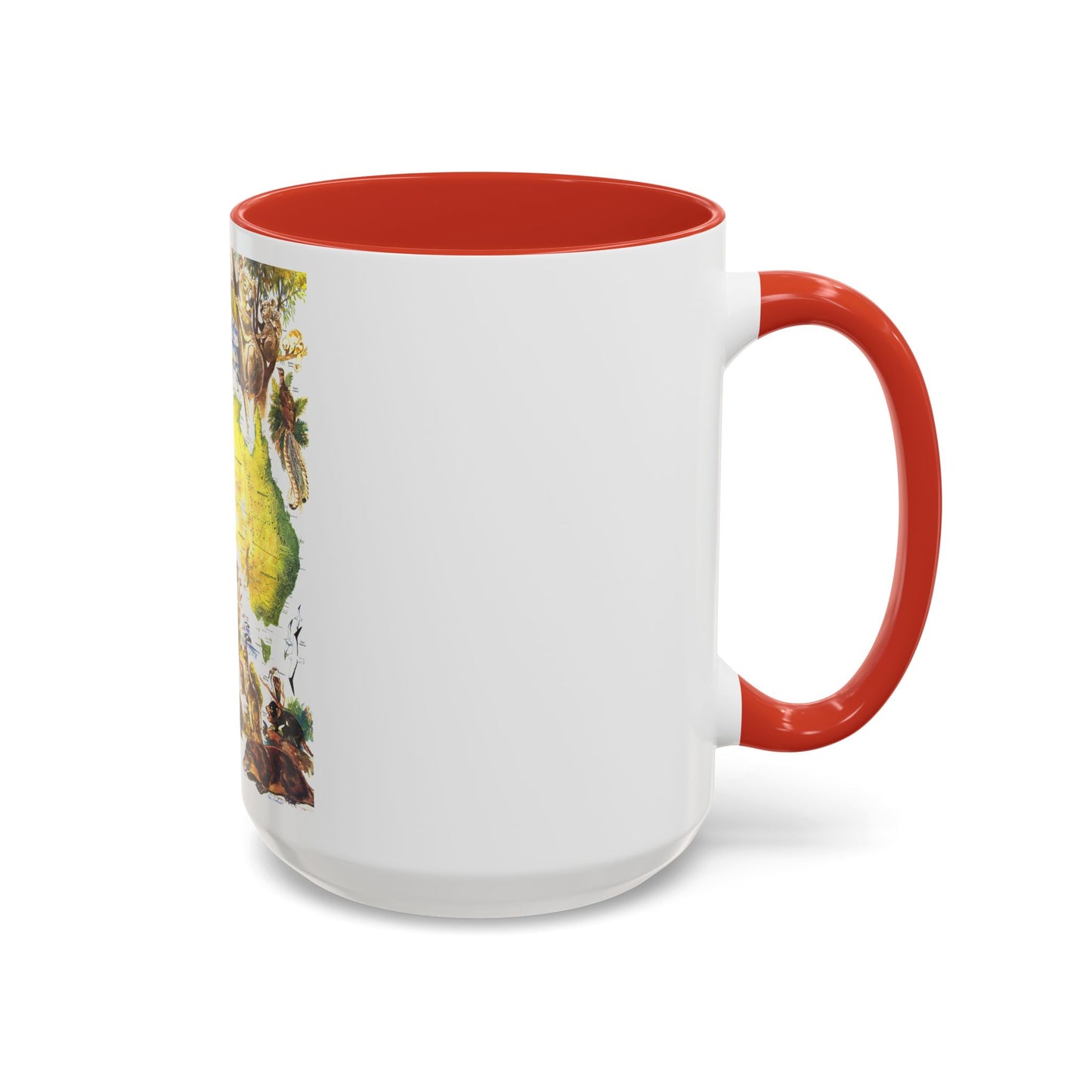 Australia- Land of Living Fossils (1979) (Map) Accent Coffee Mug