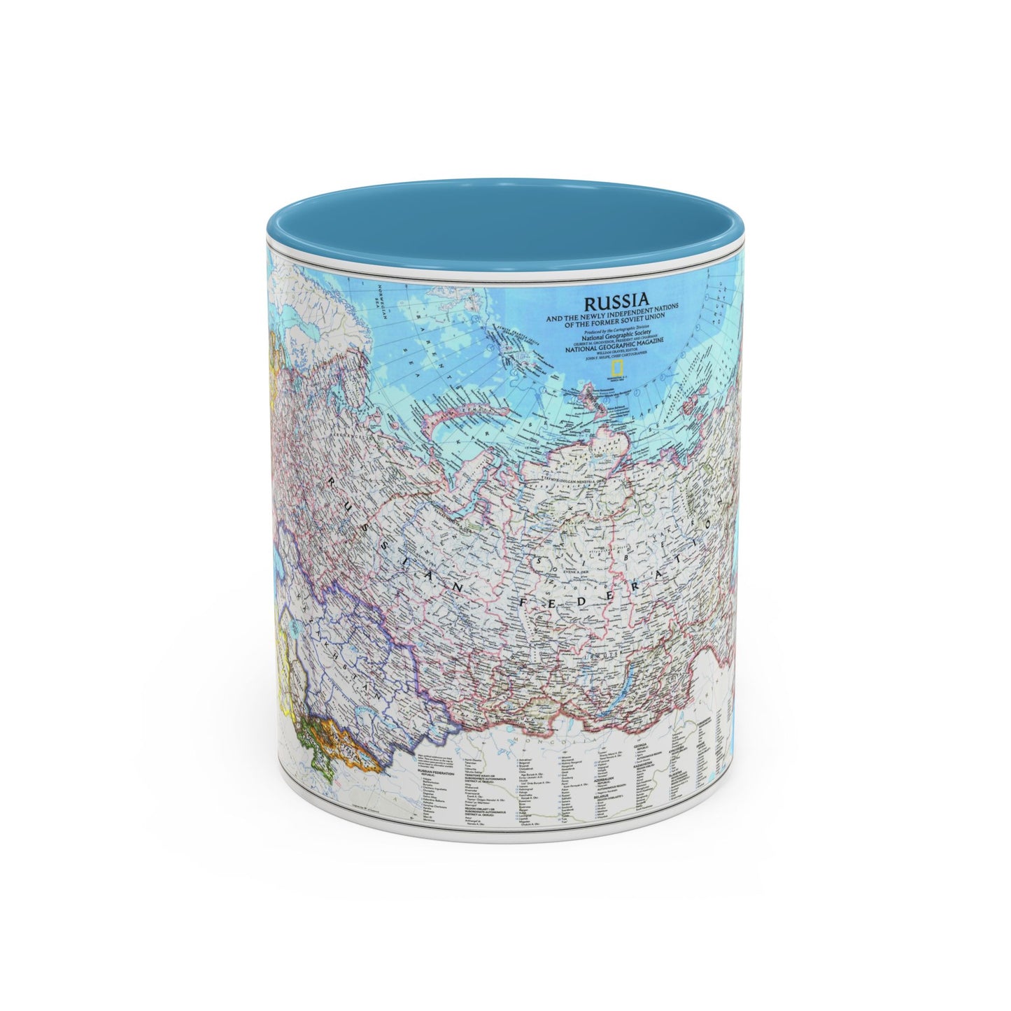 Russia and the Newly Independent Nations (1993) (Map) Accent Coffee Mug