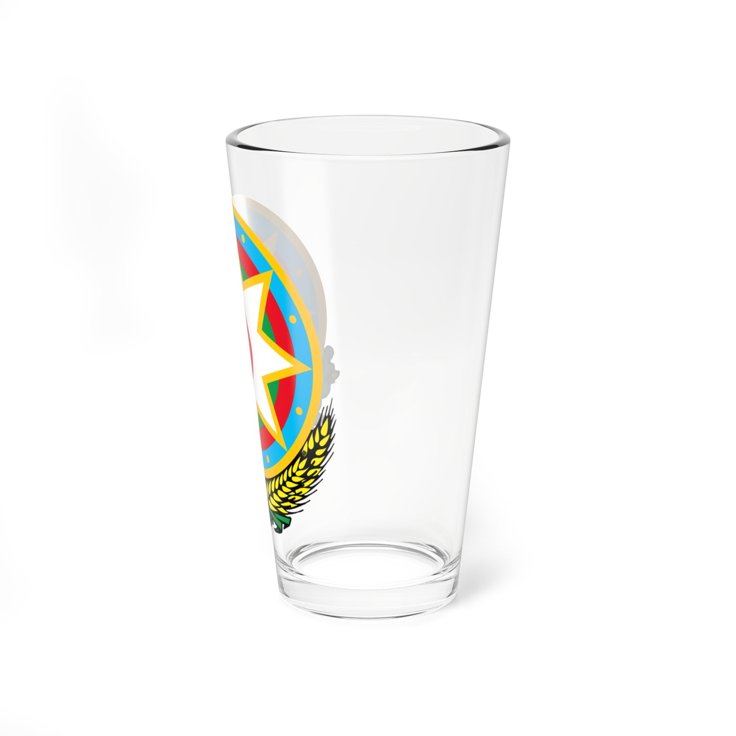 Emblem of Azerbaijan simmetric star (Azerbaijan) (Coat of Arms) Pint Glass 16oz