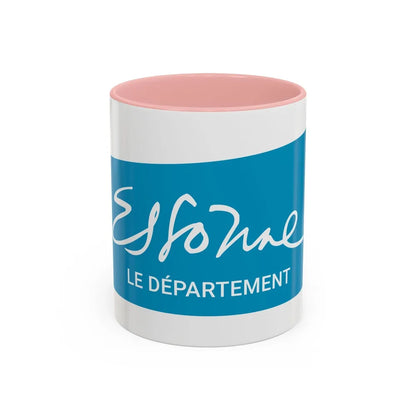 Flag of Essonne France - Accent Coffee Mug-11oz-Pink-Go Mug Yourself