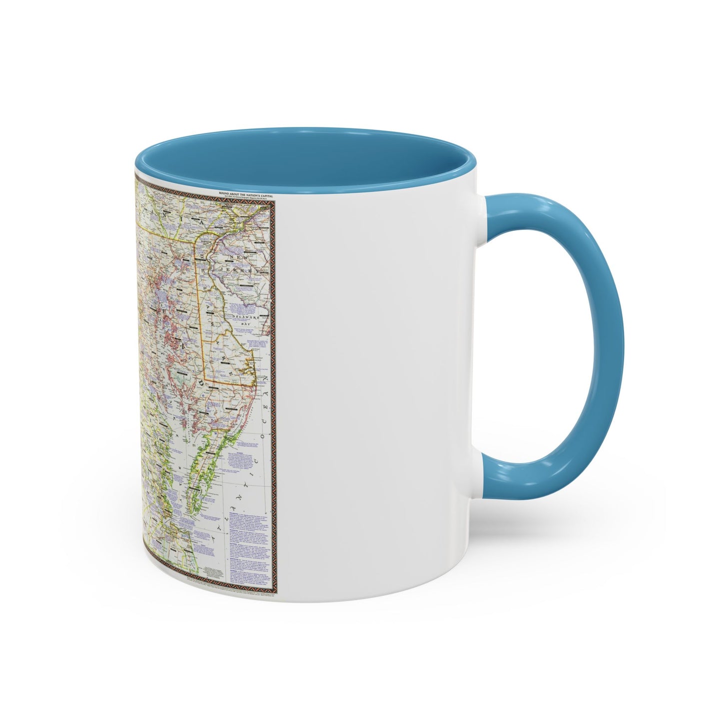 USA - Round About the Nation's Capital (1956) (Map) Accent Coffee Mug