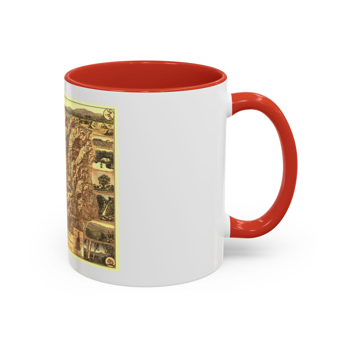 USA - New Hampshire's White Mountains (1937) (Map) Accent Coffee Mug