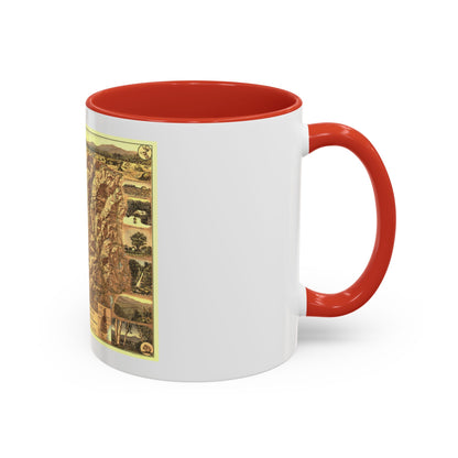 USA - New Hampshire's White Mountains (1937) (Map) Accent Coffee Mug