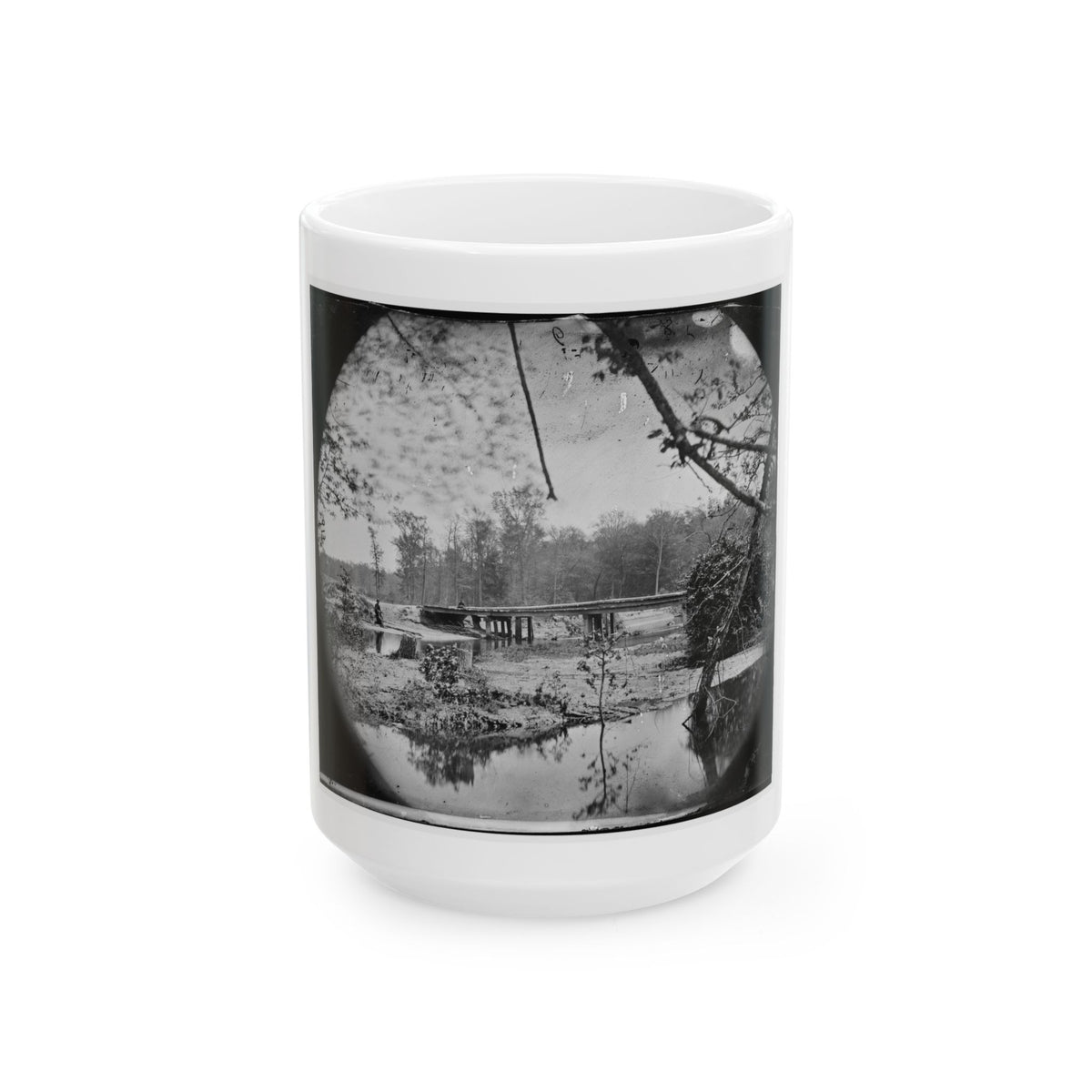 Chickahominy River, Va.  Bridge On Mechanicsville Road (U.S. Civil War) White Coffee Mug