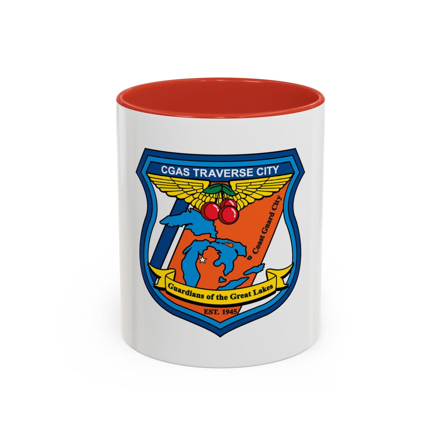 USCG Air Station Traverse City (U.S. Coast Guard) Accent Coffee Mug