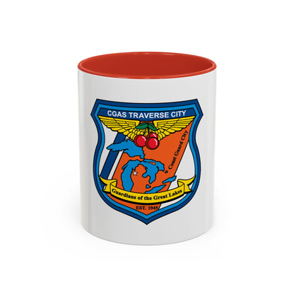 USCG Air Station Traverse City (U.S. Coast Guard) Accent Coffee Mug