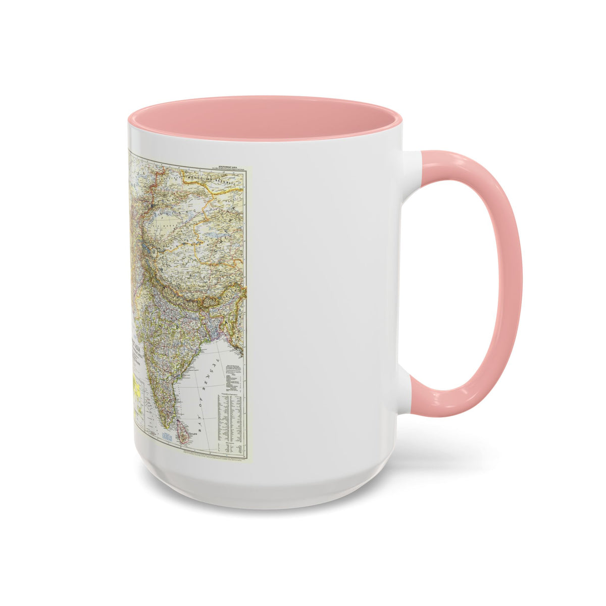 Asia - Southwest (1952) (Map) Accent Coffee Mug