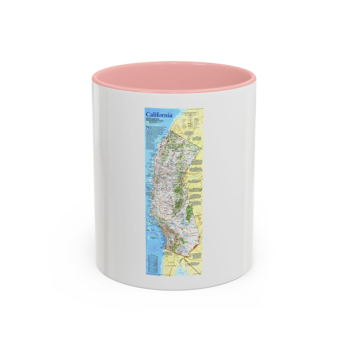 USA - California (1993) (Map) Accent Coffee Mug