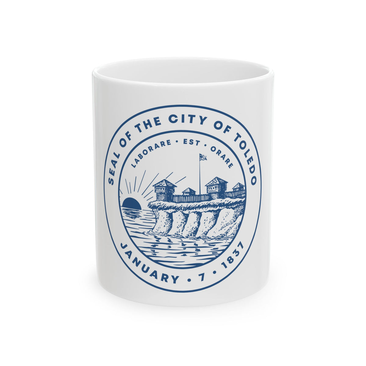 Seal of Toledo Ohio - White Coffee Mug