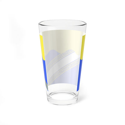 Drapeau fr departement Aube (France) Pint Glass 16oz
